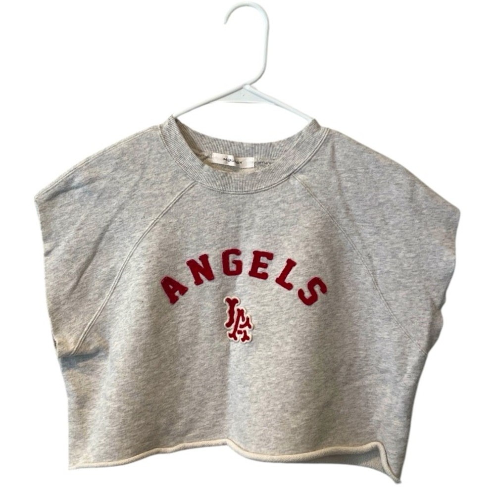 Moussy Los Angeles Angles baseball cropped sweatshirt MLB one size